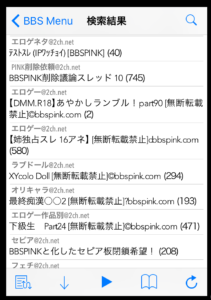 BBSPINK表示スレッド情報