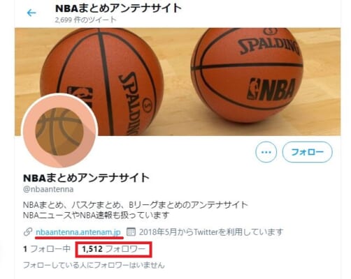 ツイッター画面アンテナサイトトップ